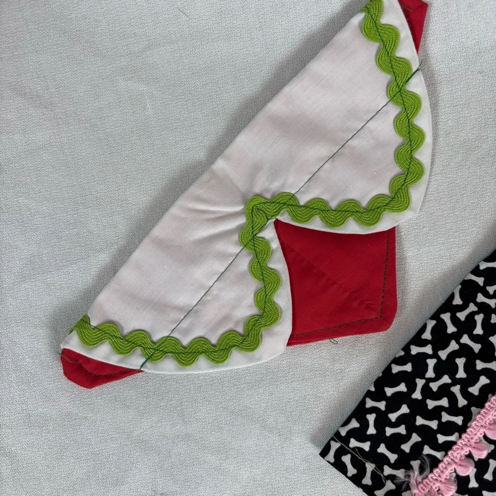 Handmade Christmas Dog Collar Bandanas‎ Set of 3 – Size Small 7